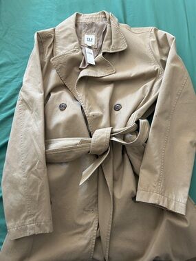 GAP Khaki Belted Trench Coat